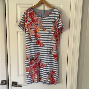 Joules Blue and White Patterned Dress